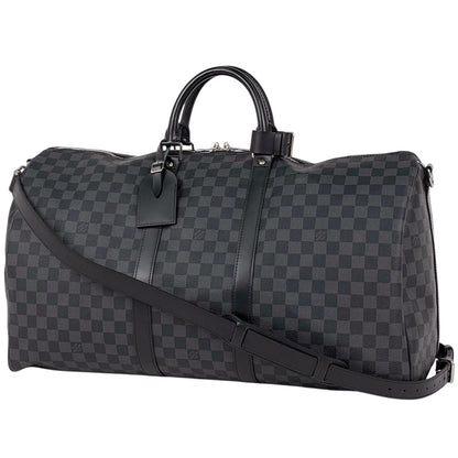 Louis Vuitton Keepall Bandouliere 55 Travel Boston Bag Damier Graphite Noir