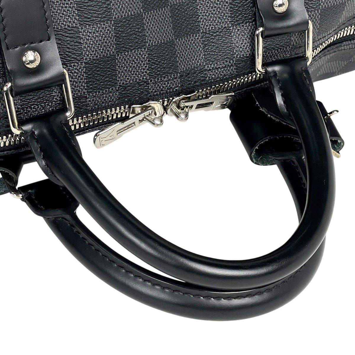 Louis Vuitton Keepall Bandouliere 55 Travel Boston Bag Damier Graphite Noir — view 8