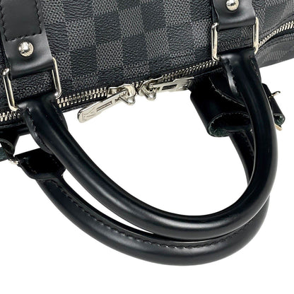 Louis Vuitton Keepall Bandouliere 55 Travel Boston Bag Damier Graphite Noir — view 8