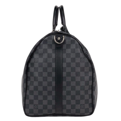 Louis Vuitton Keepall Bandouliere 55 Travel Boston Bag Damier Graphite Noir — view 4