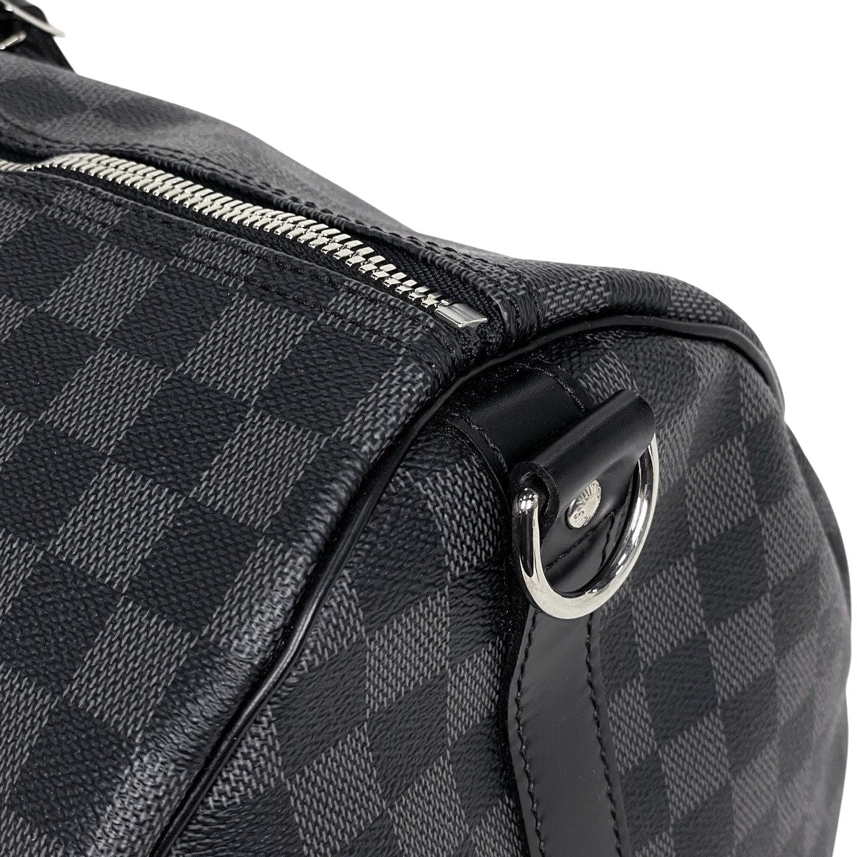 Louis Vuitton Keepall Bandouliere 55 Travel Boston Bag Damier Graphite Noir — view 7