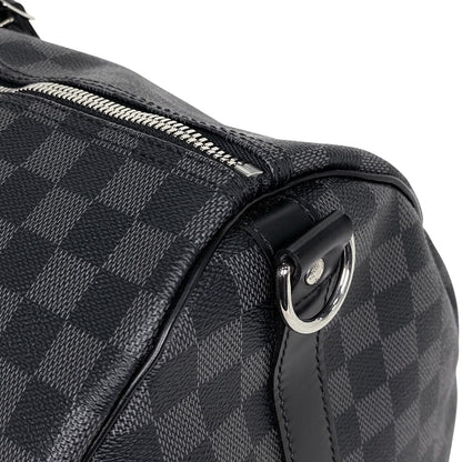 Louis Vuitton Keepall Bandouliere 55 Travel Boston Bag Damier Graphite Noir — view 7