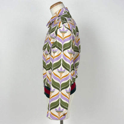 Gucci Trefoil Print Jacket Adidas Green Purple Ivory — view 2
