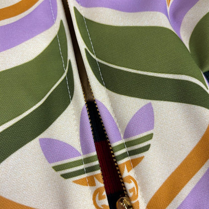 Gucci Trefoil Print Jacket Adidas Green Purple Ivory — view 5