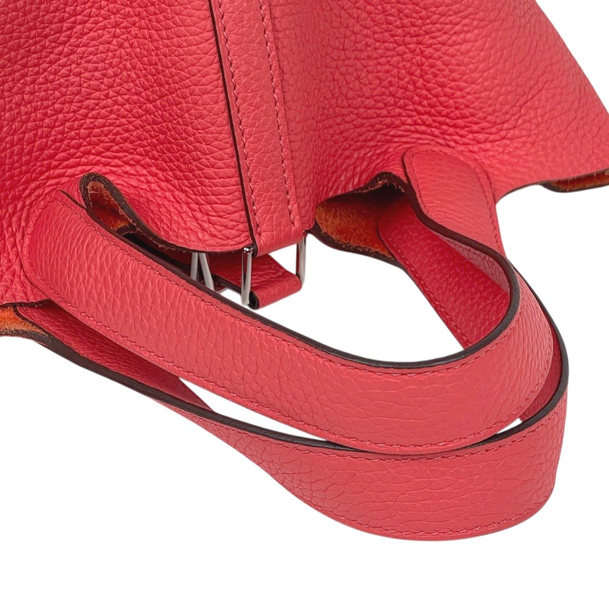 Hermes Picotin Lock PM Mini Bag Taurillon Clemence Rose Texas — view 8