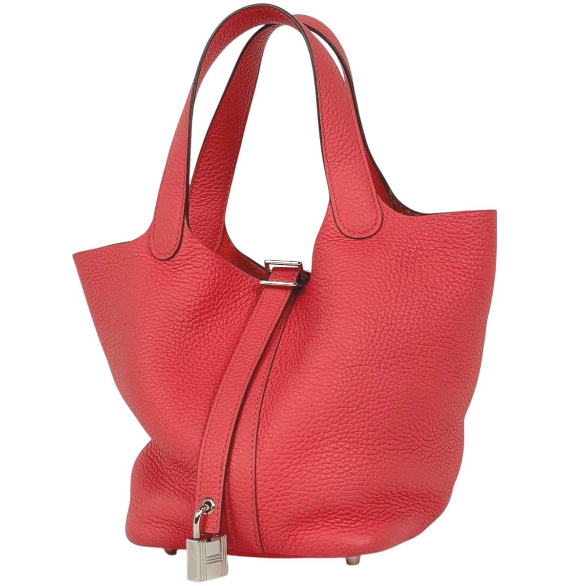 Hermes Picotin Lock PM Mini Bag Taurillon Clemence Rose Texas