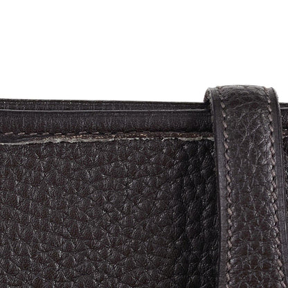 Hermes Evelyne 2 PM Perforated Logo Shoulder Bag Taurillon Clemence Ebene — view 8