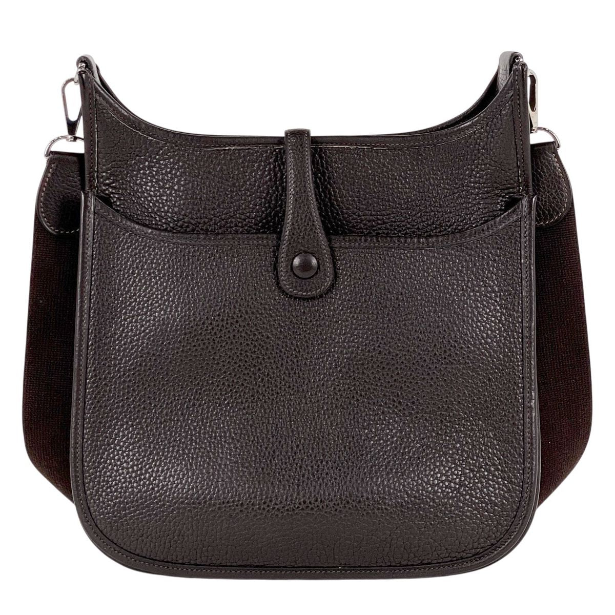 Hermes Evelyne 2 PM Perforated Logo Shoulder Bag Taurillon Clemence Ebene — view 3