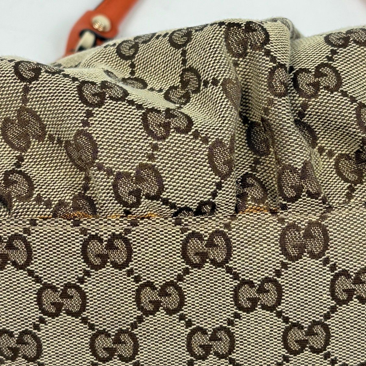 Gucci GG Pattern Shoulder Bag Canvas Beige Orange — view 3
