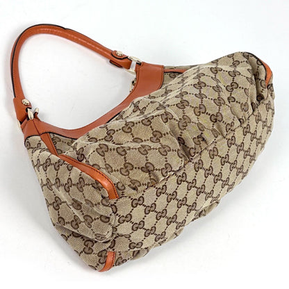Gucci GG Pattern Shoulder Bag Canvas Beige Orange — view 2