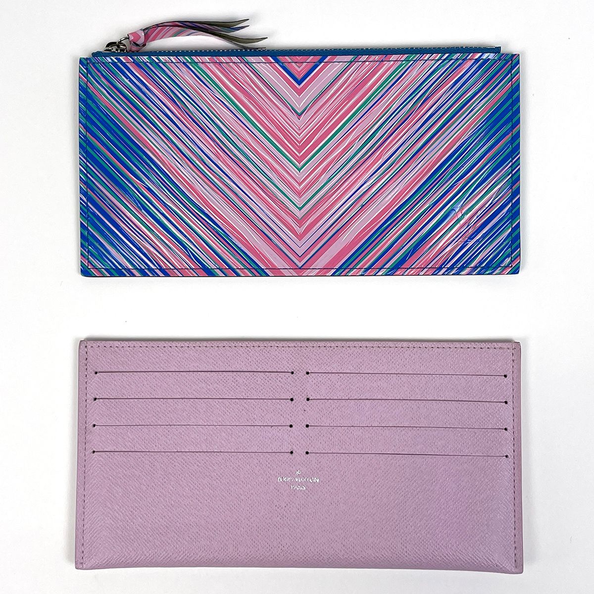 Louis Vuitton Pochette Felice Epi Tropical Chain Wallet Leather Pink Blue — view 6