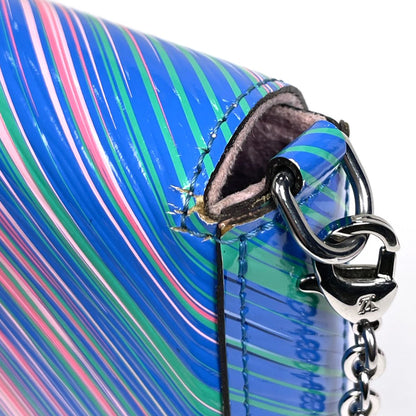 Louis Vuitton Pochette Felice Epi Tropical Chain Wallet Leather Pink Blue — view 4