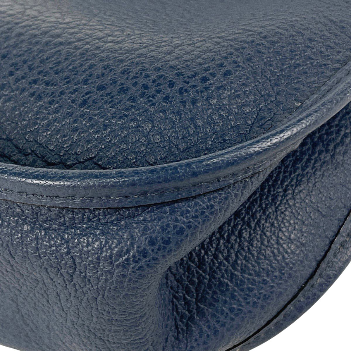 Hermes Evelyne 1 GM Perforated Logo Gray Shoulder Bag Leather Blue — view 6