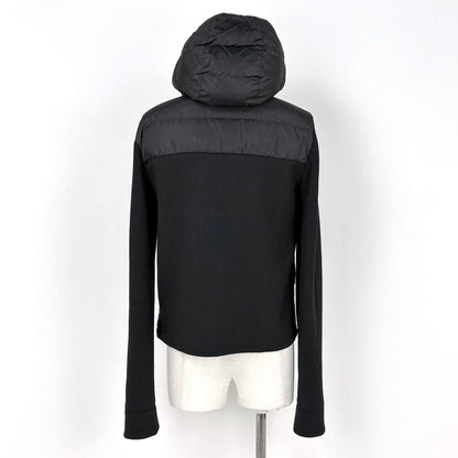 Prada Knit Cut Replacement Hoodie Down Jacket Sports Black — view 3