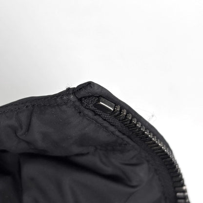 Prada Knit Cut Replacement Hoodie Down Jacket Sports Black — view 6