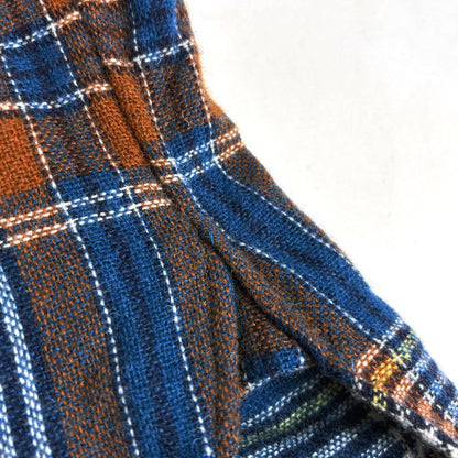 Gucci Plaid Long Sleeve Shirt Pullover Top Hair Nylon Blue Brown Sweater — view 4