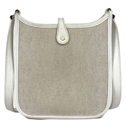 Hermes Evelyne TPM Amazon Pochette Mini Perforated Shoulder Bag Toile Ash — view 3