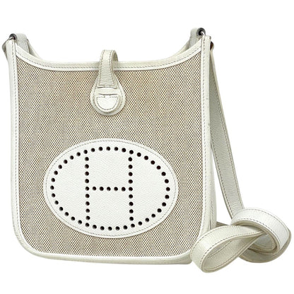 Hermes Evelyne TPM Amazon Pochette Mini Perforated Shoulder Bag Toile Ash
