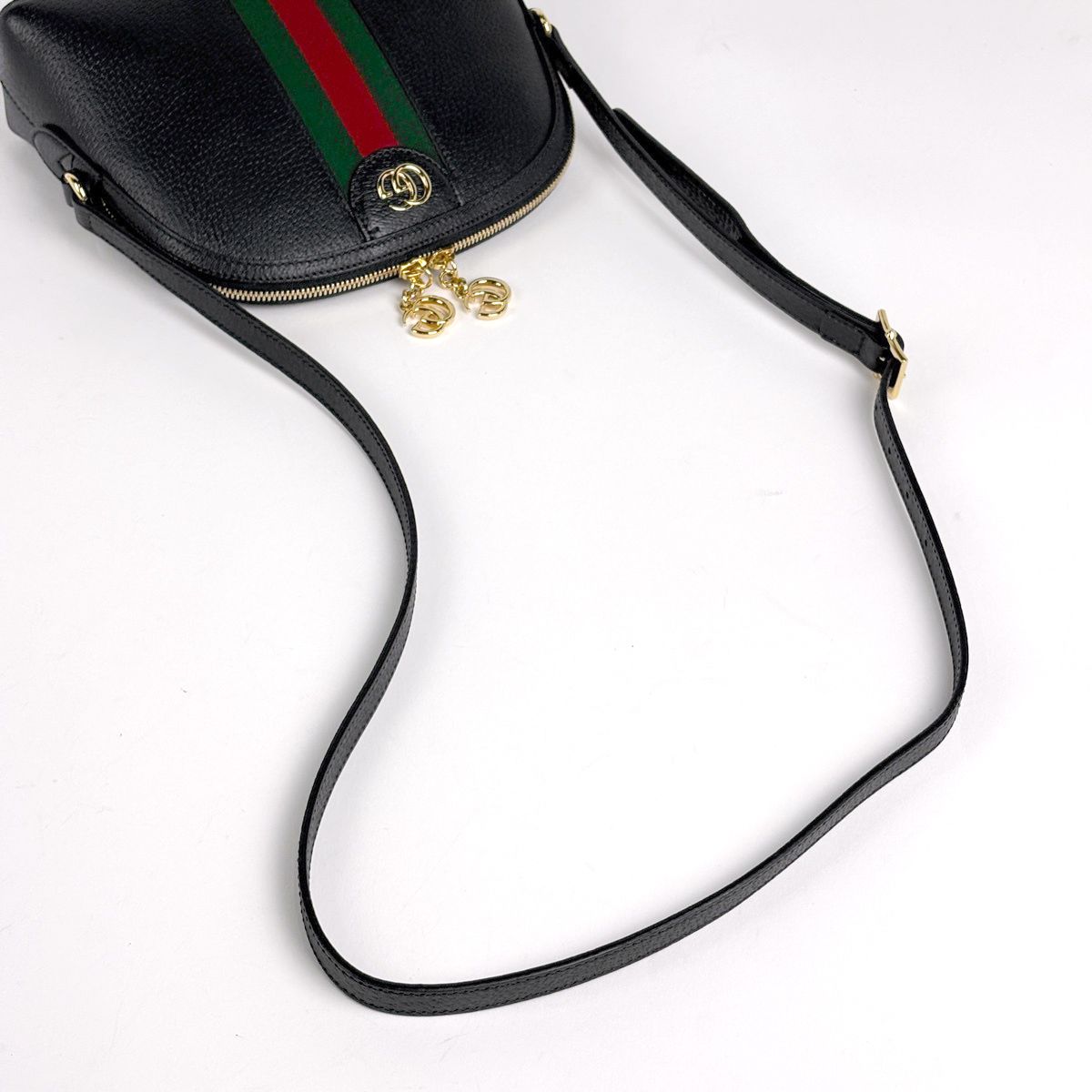 Gucci Ophidia Shoulder Bag Sherry Line Web Leather Black — view 5
