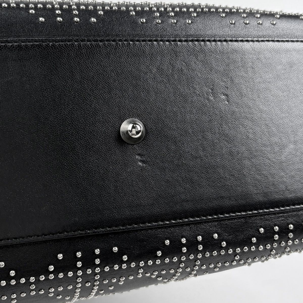 Dior Lady Studs Cannage Handbag Leather Black — view 3