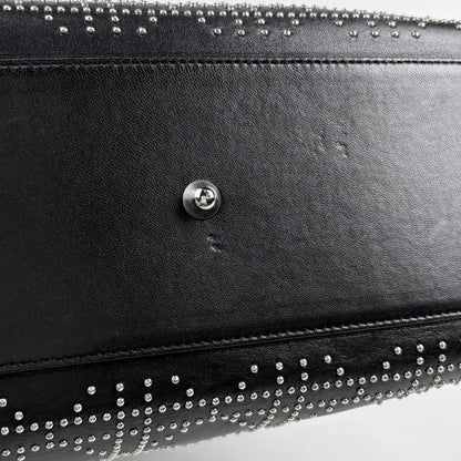 Dior Lady Studs Cannage Handbag Leather Black — view 3