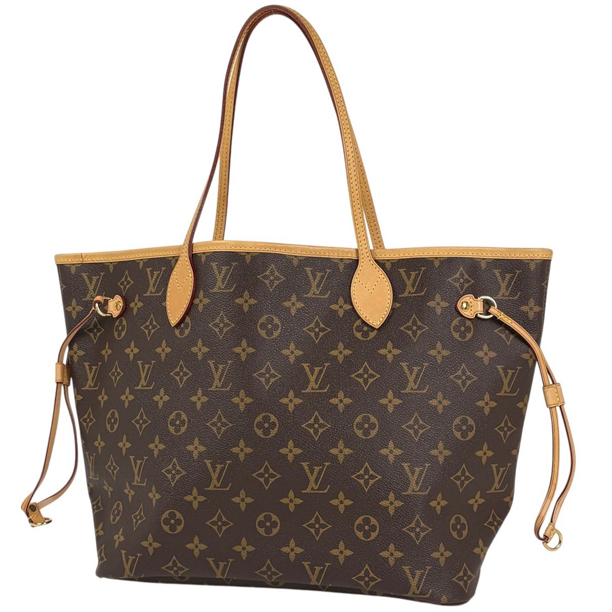 Louis Vuitton Neverfull MM Shoulder Bag Tote Monogram Brown