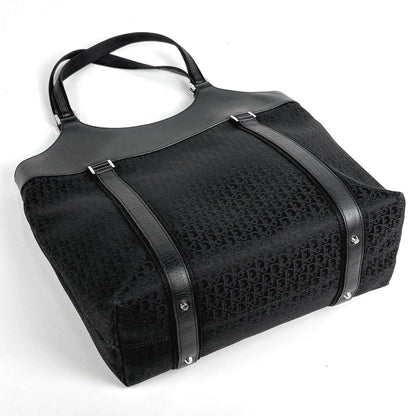 Dior Street Chic Handbag Logo Trotter Pattern Canvas Black — view 2