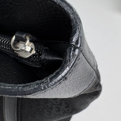 Dior Street Chic Handbag Logo Trotter Pattern Canvas Black — view 5
