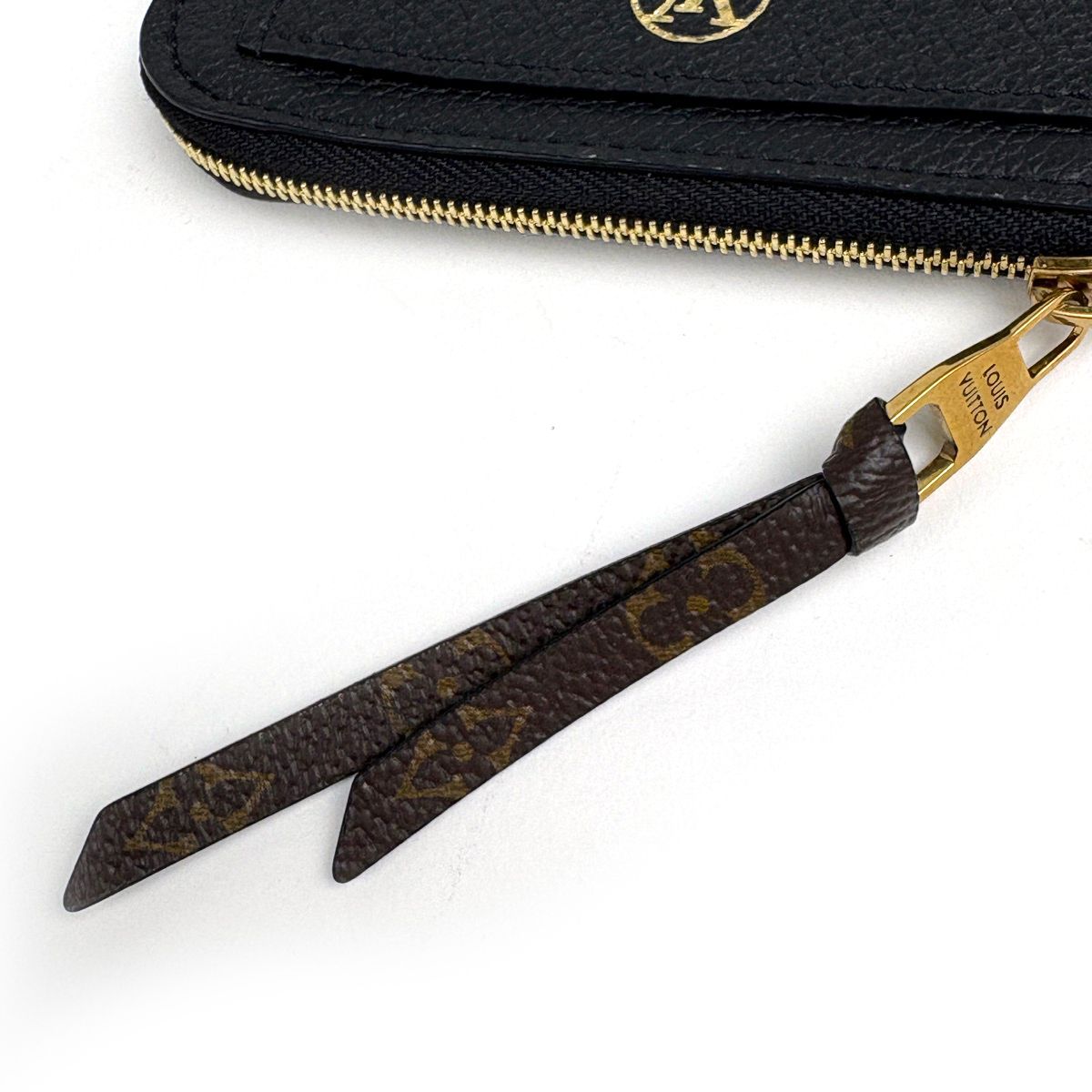 Louis Vuitton Card Holder Low Key L-shaped Zipper Case Leather Monogram Noir — view 6