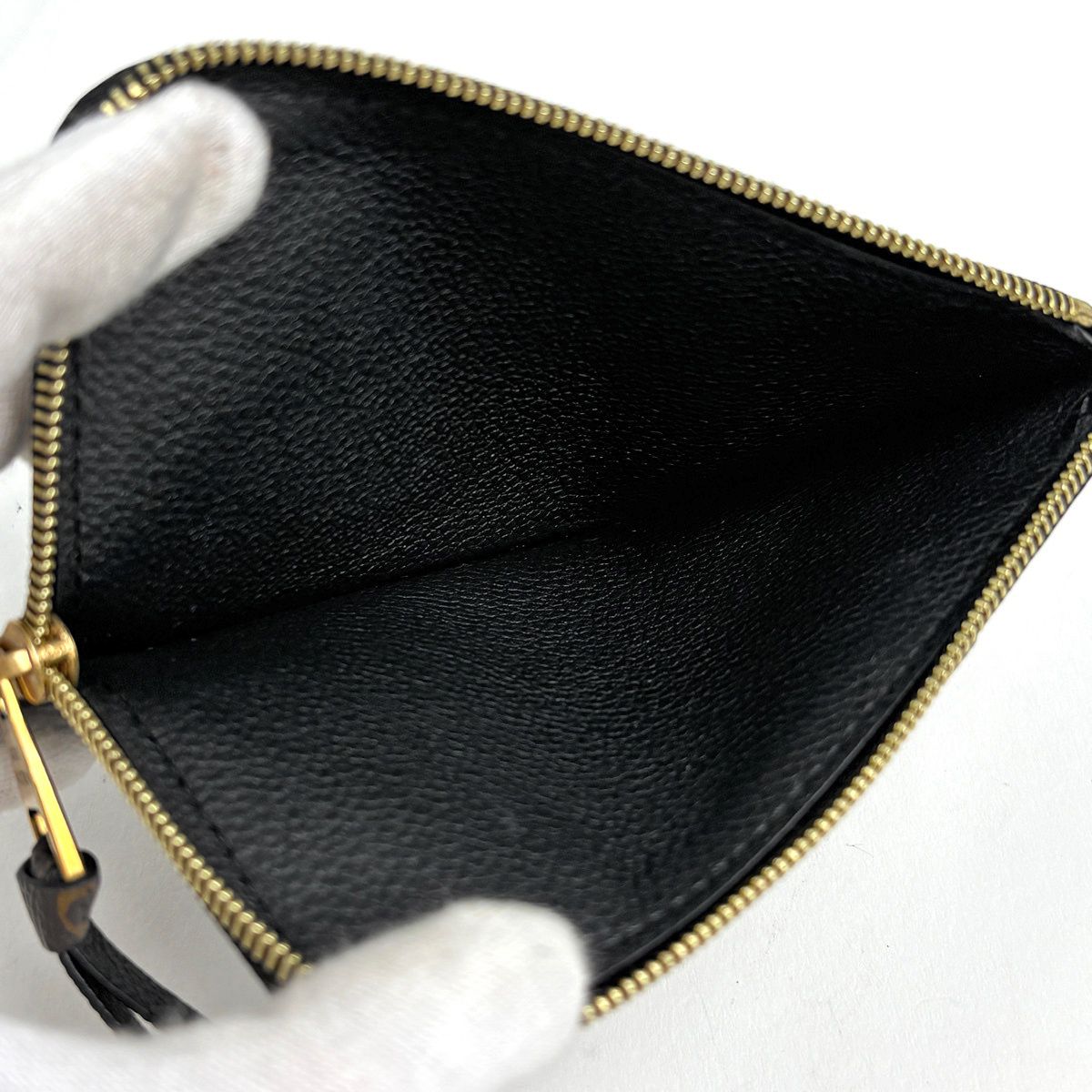 Louis Vuitton Card Holder Low Key L-shaped Zipper Case Leather Monogram Noir — view 7