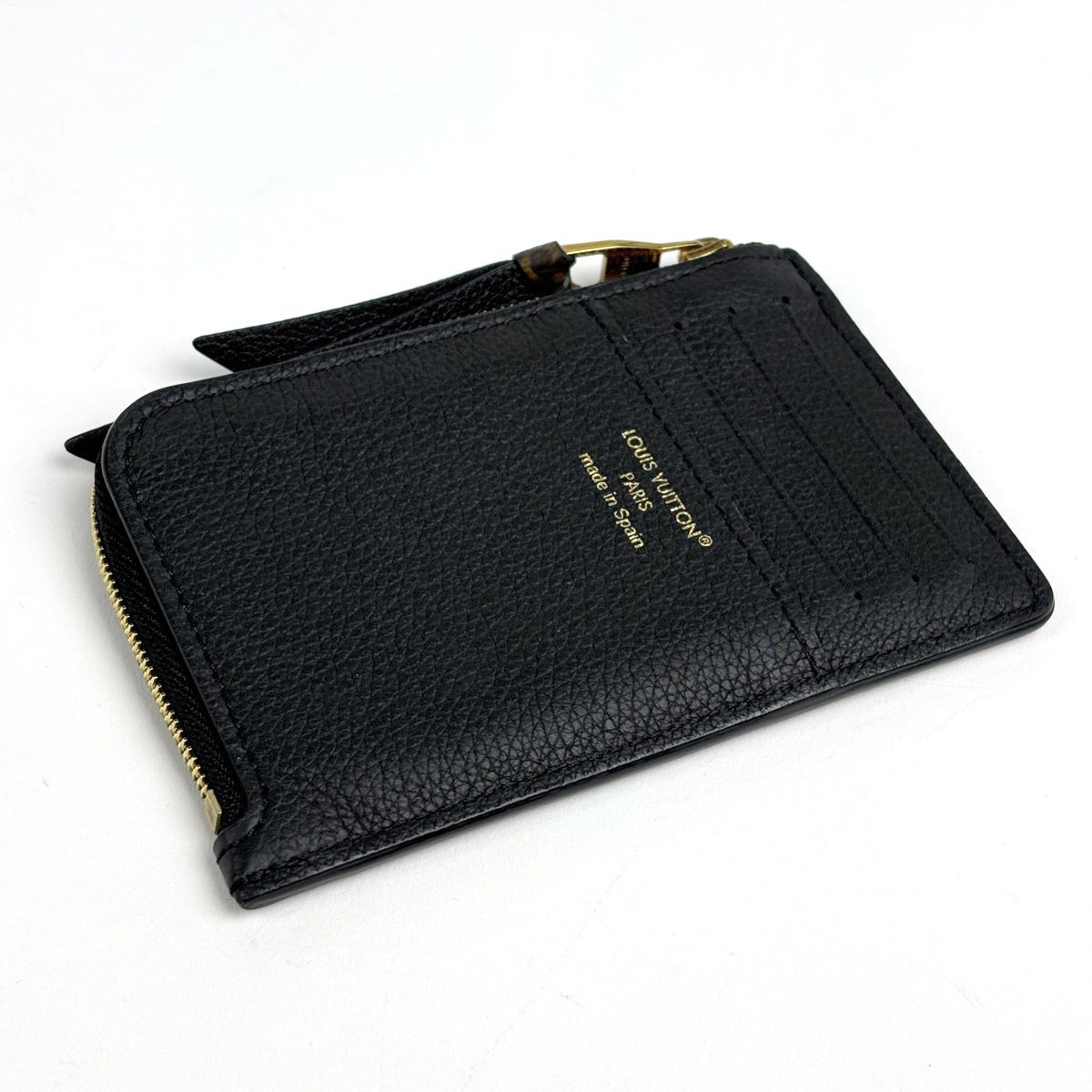 Louis Vuitton Card Holder Low Key L-shaped Zipper Case Leather Monogram Noir — view 2
