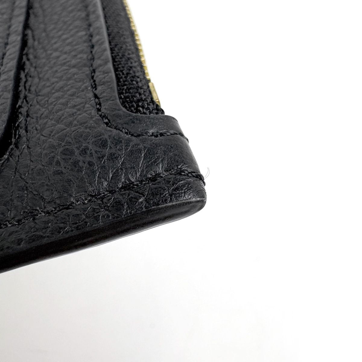 Louis Vuitton Card Holder Low Key L-shaped Zipper Case Leather Monogram Noir — view 3
