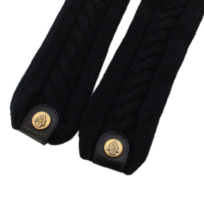 Gucci Gloves Leather Cashmere 7.5 Black — view 5