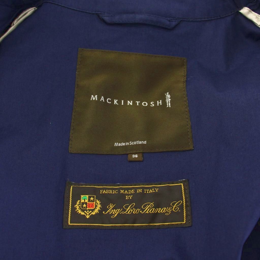 Loro Piana Mackintosh Cotton Stainless Steel Coat Middle Length 36 Blue EA KU — view 4