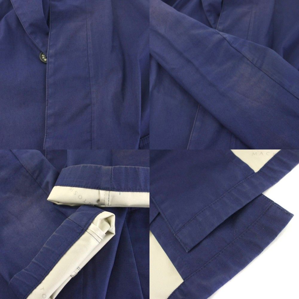 Loro Piana Mackintosh Cotton Stainless Steel Coat Middle Length 36 Blue EA KU — view 7