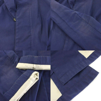 Loro Piana Mackintosh Cotton Stainless Steel Coat Middle Length 36 Blue EA KU — view 7