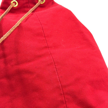 Hermes Polochon Mimil GM Leather Cotton Brown Red Shoulder Bag Gold — view 7