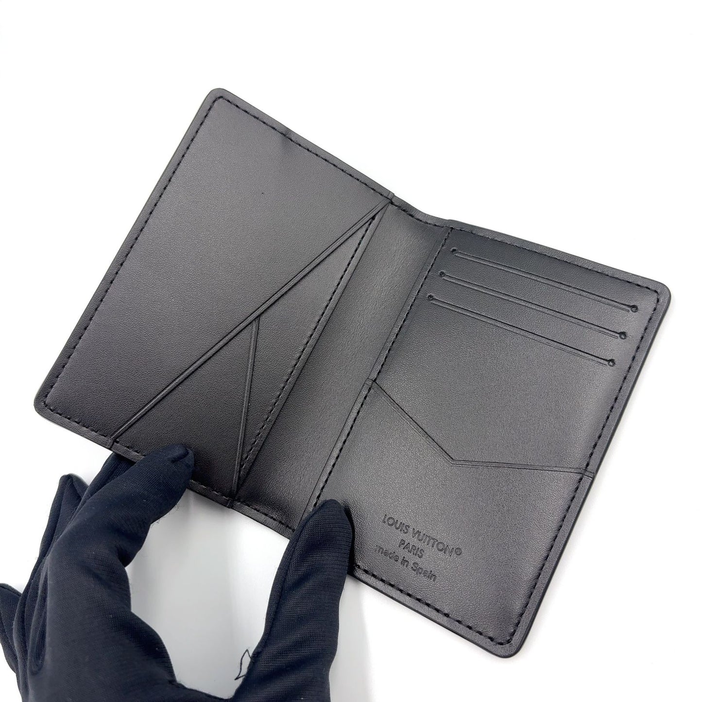 Louis Vuitton Midnight Organizer Poche Monogram Leather Black Card Case — view 3