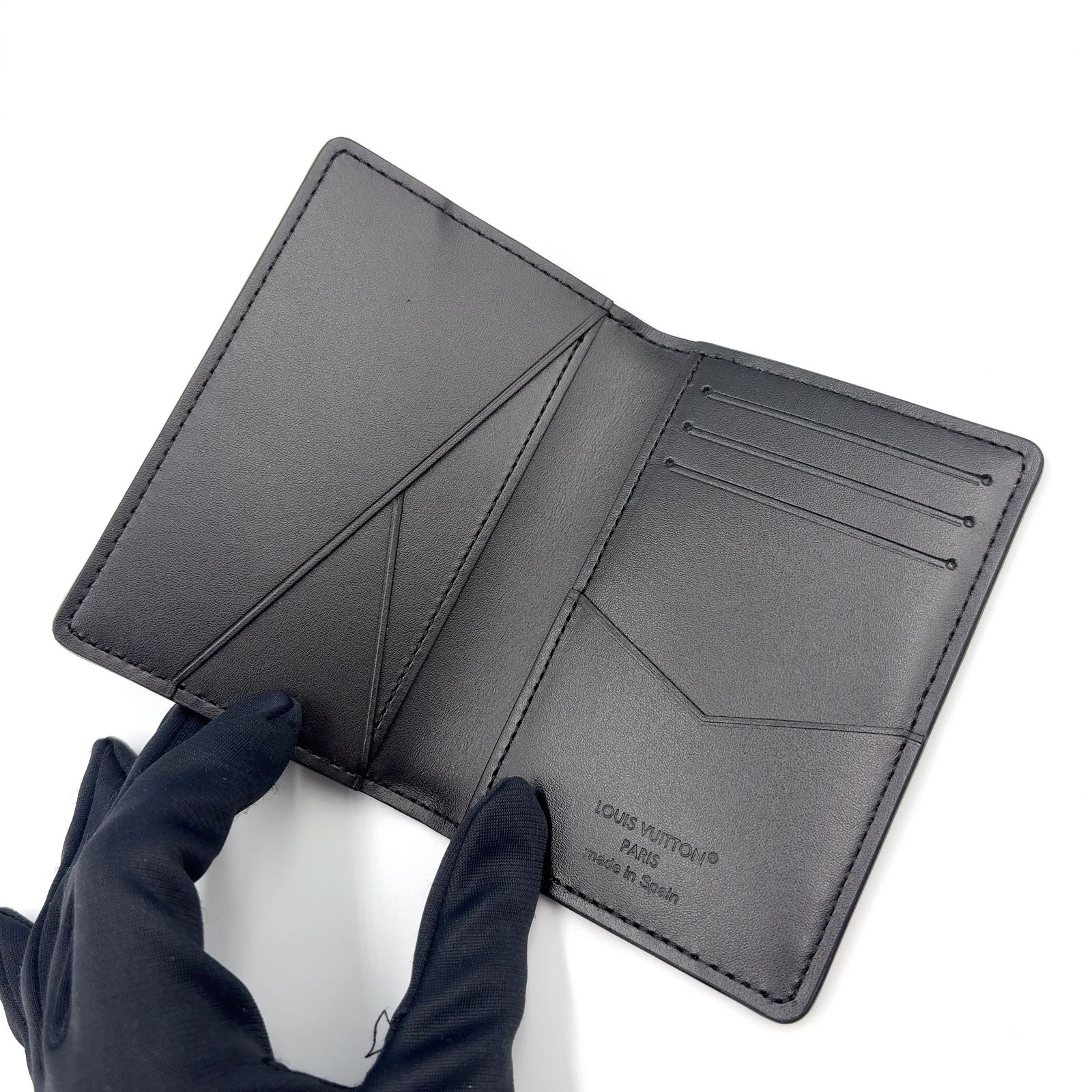 Louis Vuitton Midnight Organizer Poche Monogram Leather Black Card Case — view 3