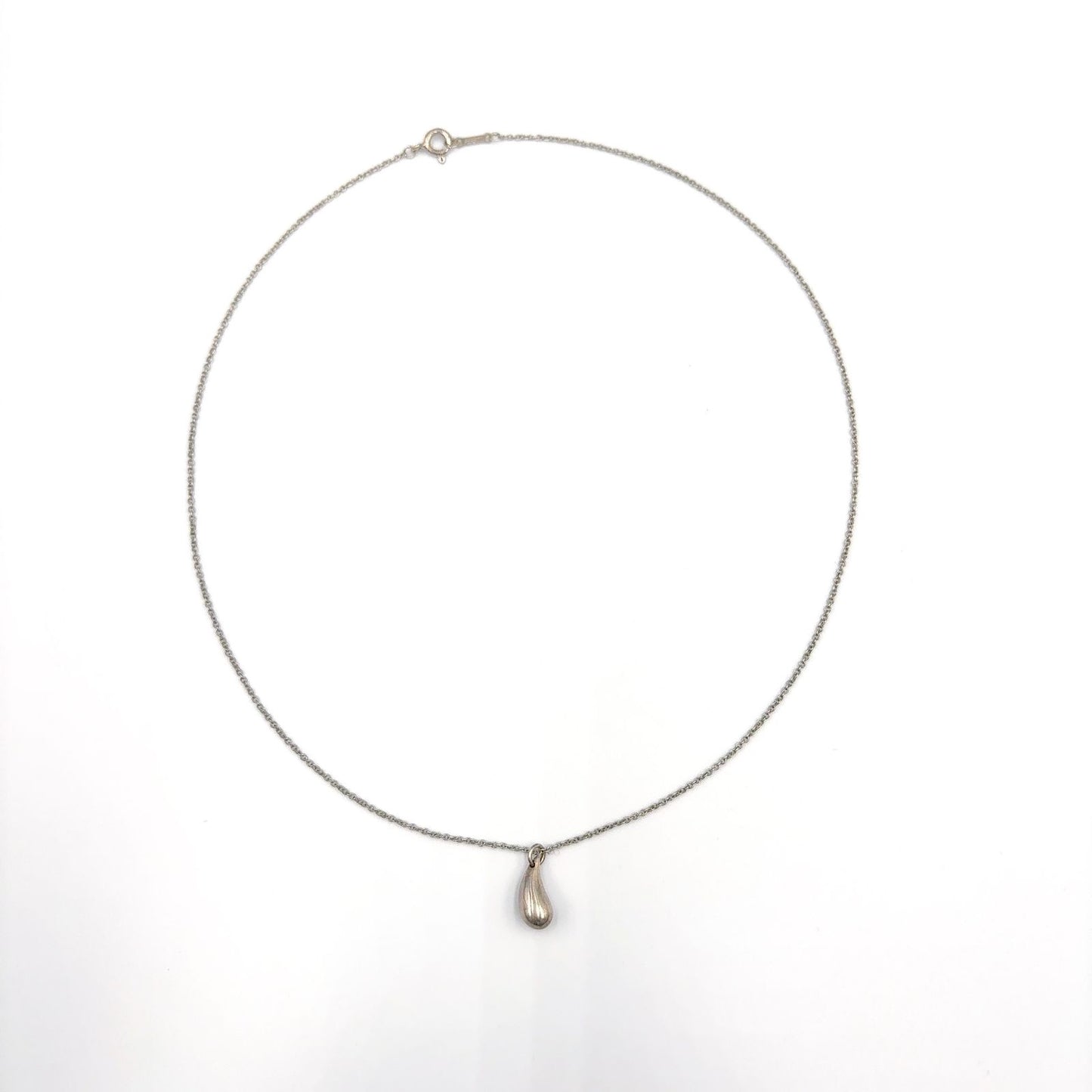 Tiffany & Co Teardrop Silver Necklace — view 3