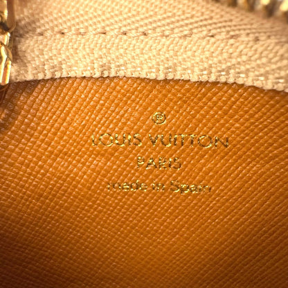 Louis Vuitton Pochette Cles Monogram Mini Leather Canvas Beige Coin Case Gold — view 4