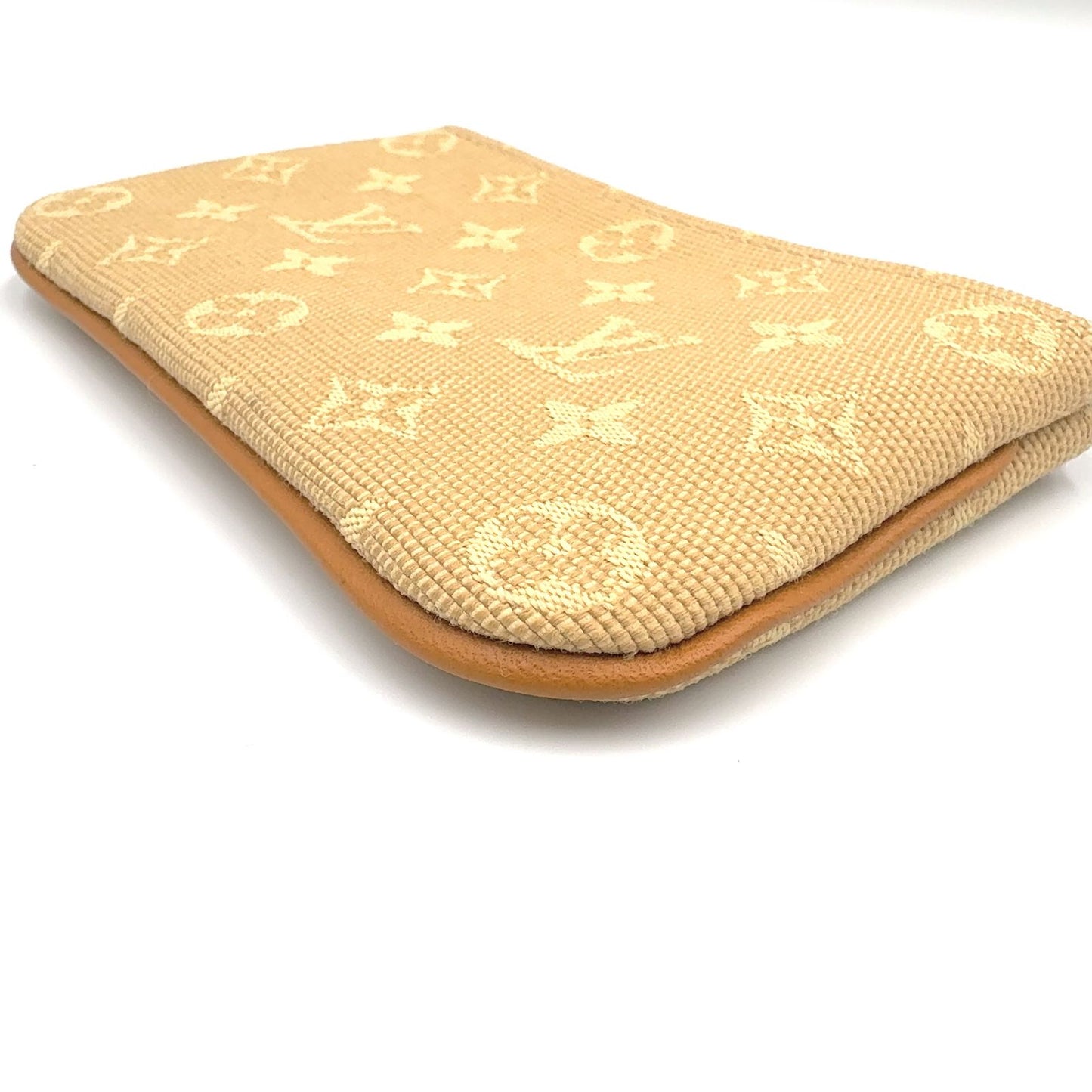 Louis Vuitton Pochette Cles Monogram Mini Leather Canvas Beige Coin Case Gold — view 8