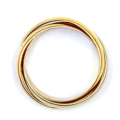 Cartier Trinity Yellow Gold Pink White Ring — view 3