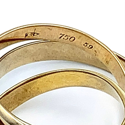 Cartier Trinity Yellow Gold Pink White Ring — view 9
