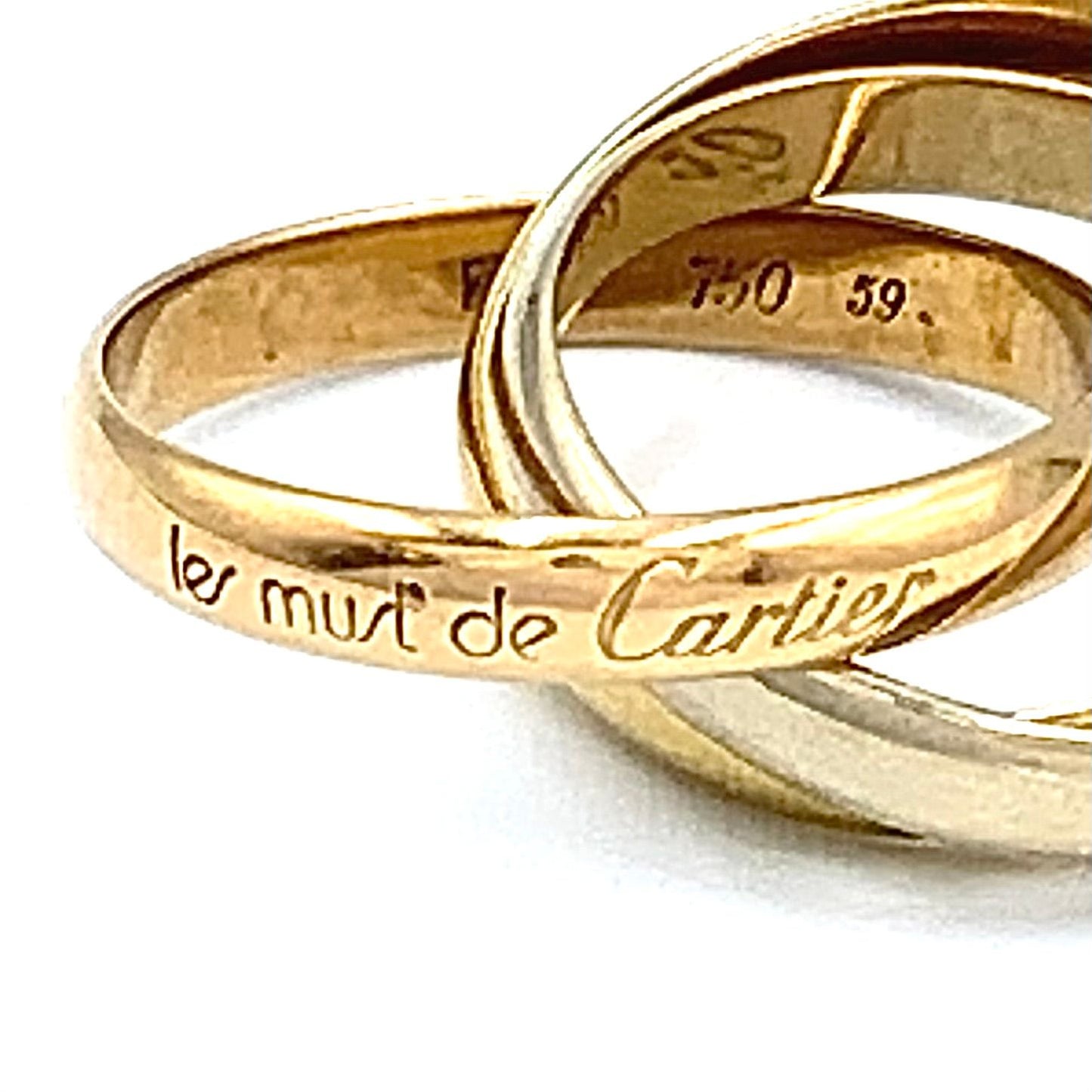 Cartier Trinity Yellow Gold Pink White Ring — view 4