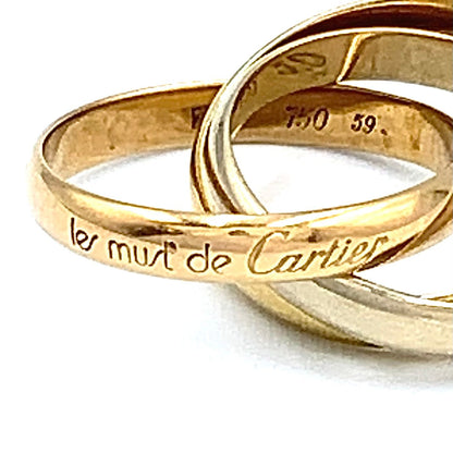Cartier Trinity Yellow Gold Pink White Ring — view 4