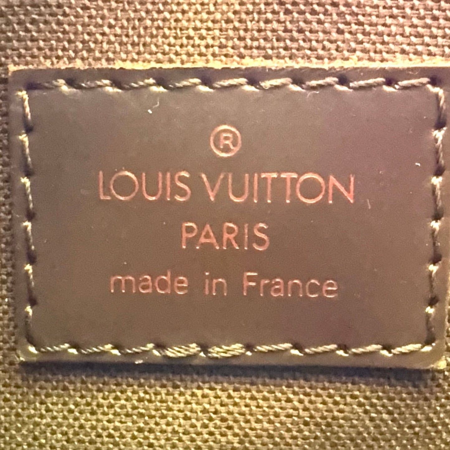 Louis Vuitton Olaf PM Damier Ebene Leather Brown Shoulder Bag Gold — view 4