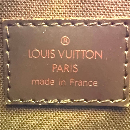 Louis Vuitton Olaf PM Damier Ebene Leather Brown Shoulder Bag Gold — view 4