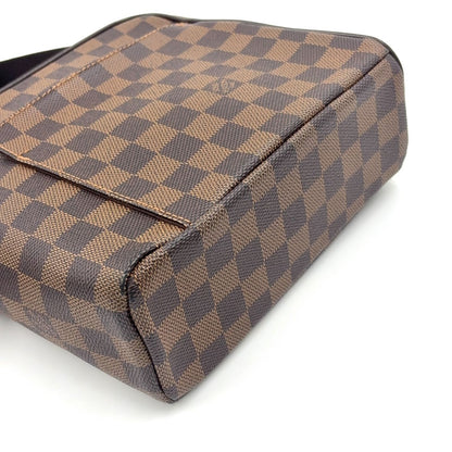 Louis Vuitton Olaf PM Damier Ebene Leather Brown Shoulder Bag Gold — view 5