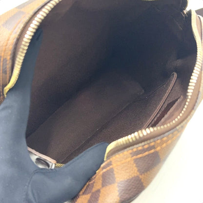 Louis Vuitton Olaf PM Damier Ebene Leather Brown Shoulder Bag Gold — view 3